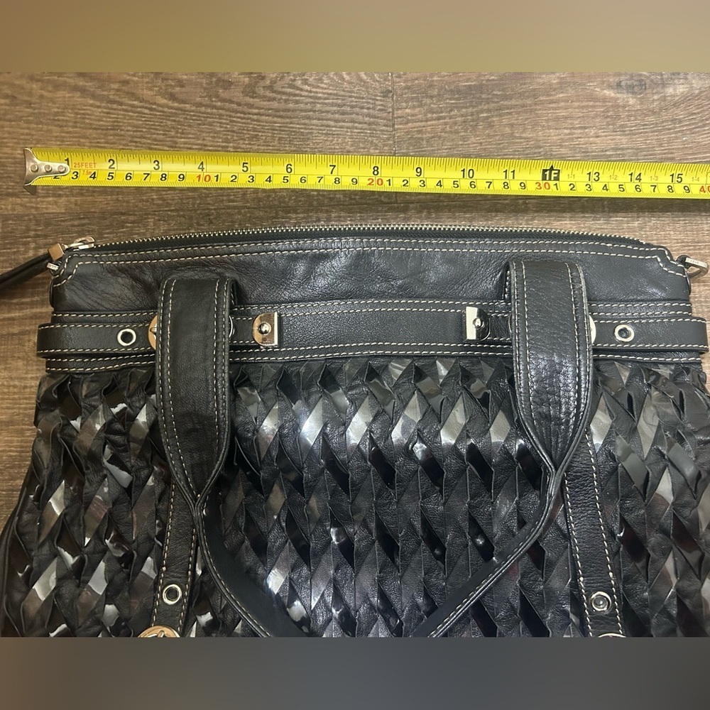 Rafe New York Y2K (Anthropologie) leather and plastic woven larger bag! Lux y2K - Picture 10 of 12